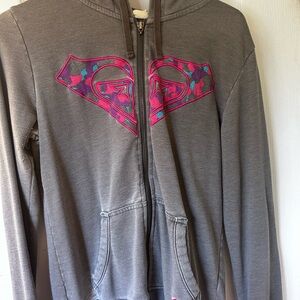 Roxy Gray Hoodie with Pink Logo